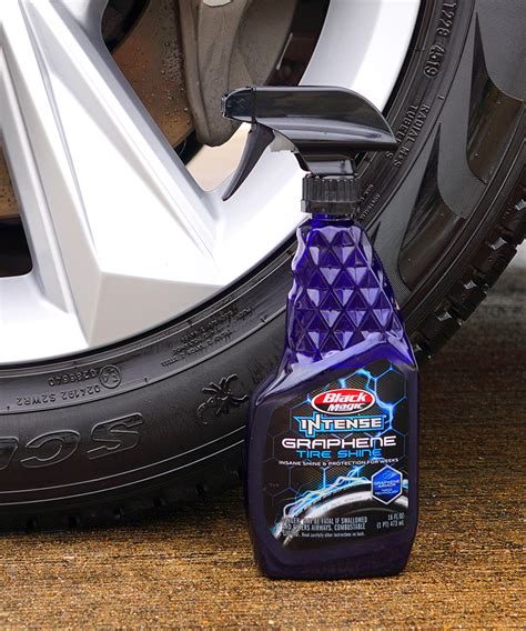 The ultimate gloss enhancer: black magic intense graphene tire shine